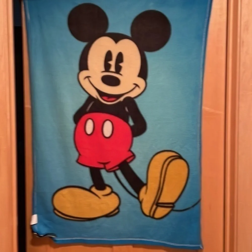 Disney Mickey Mouse Blanket Throw Blue‎